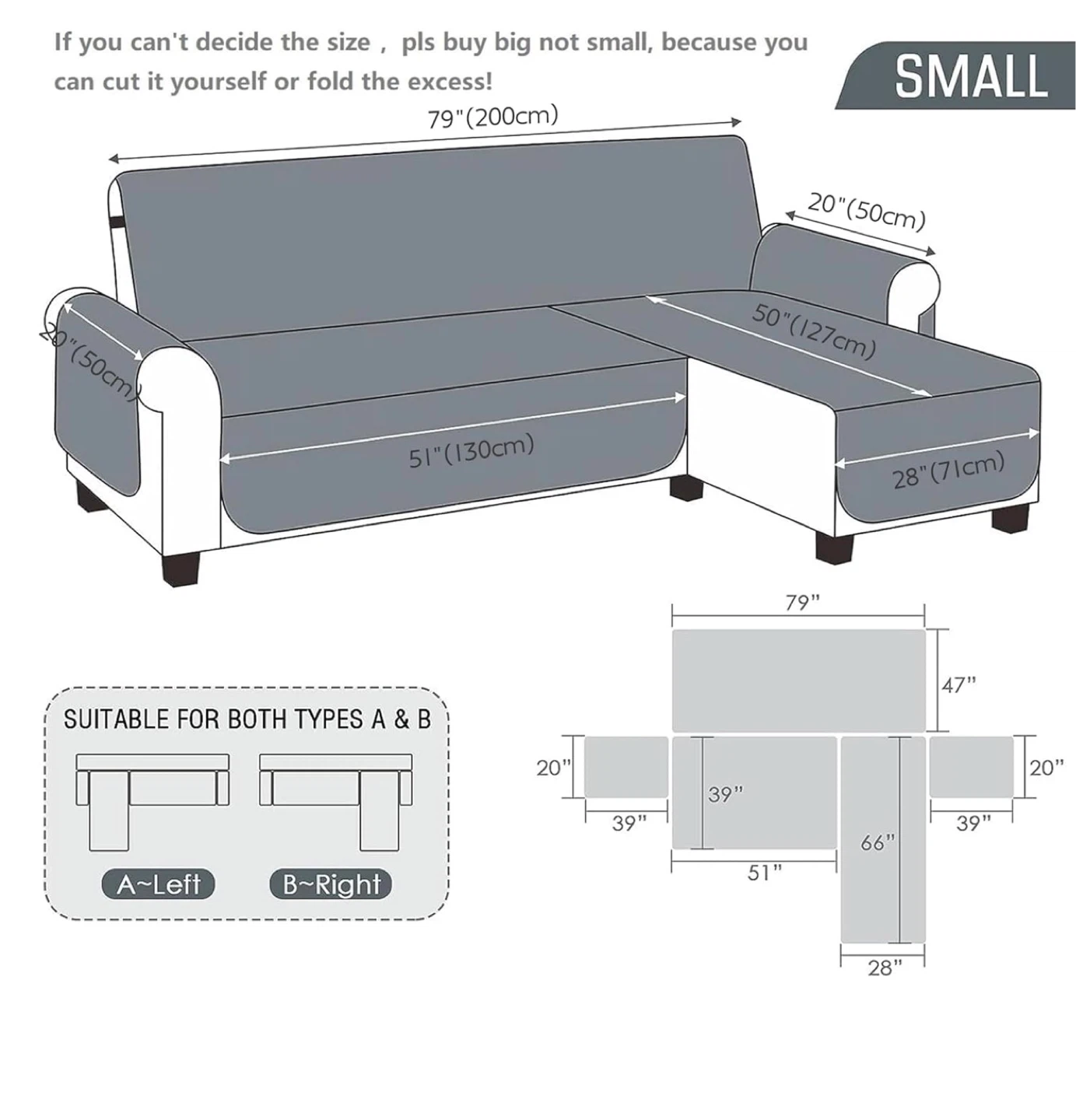 Quilted Sofa Cover for Sectional Couch - Grey - photo 2