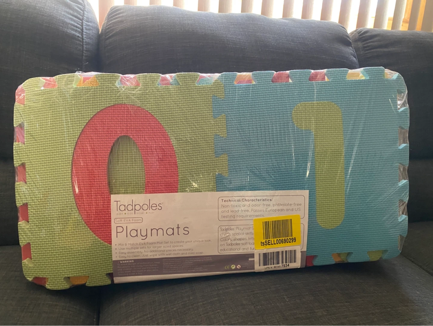 Sealed Brand New Tadpoles EVA Foam Alphabet Playmat Set - photo 3