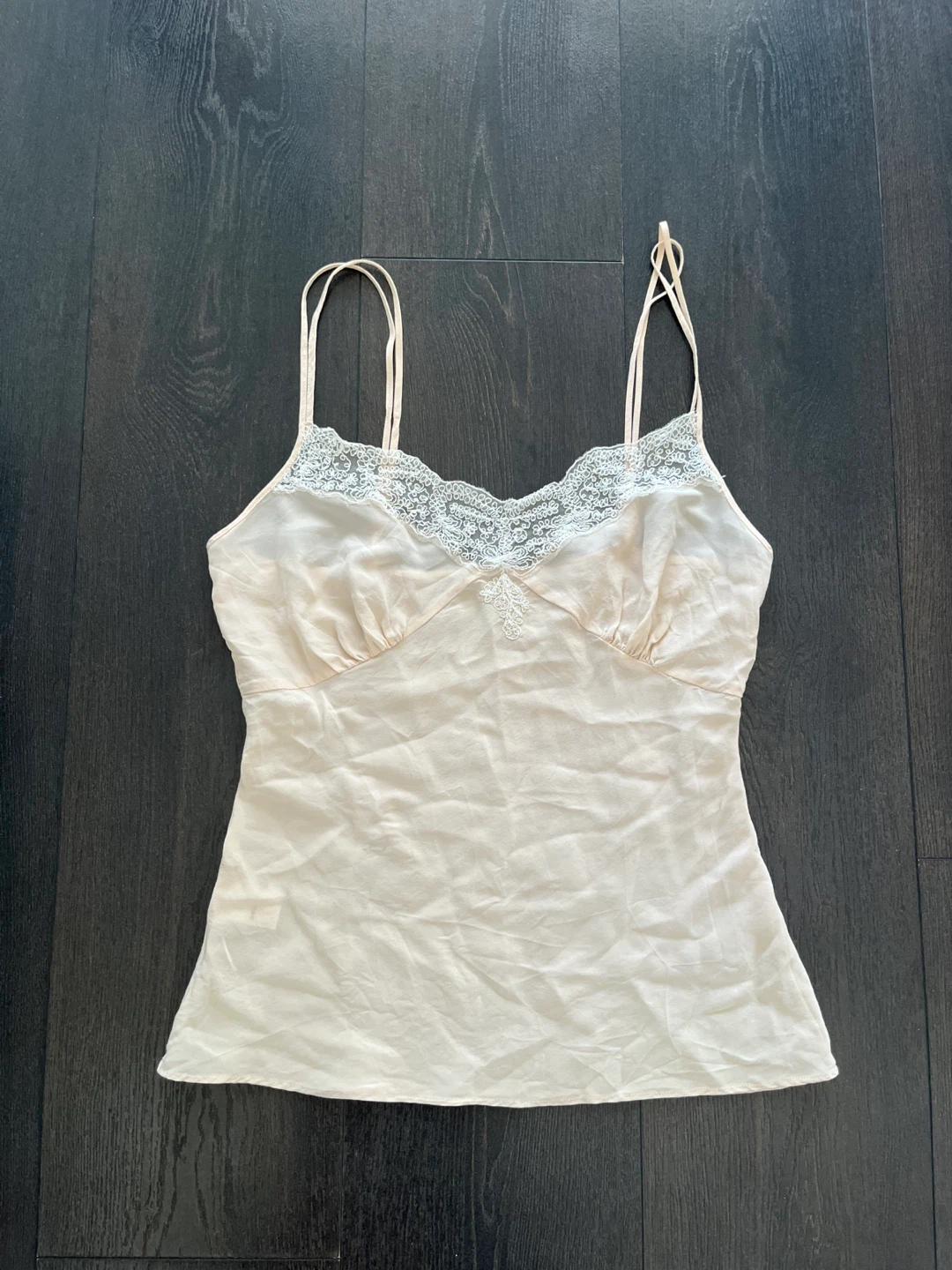 100% Silk Lace Top Camisole - Size S