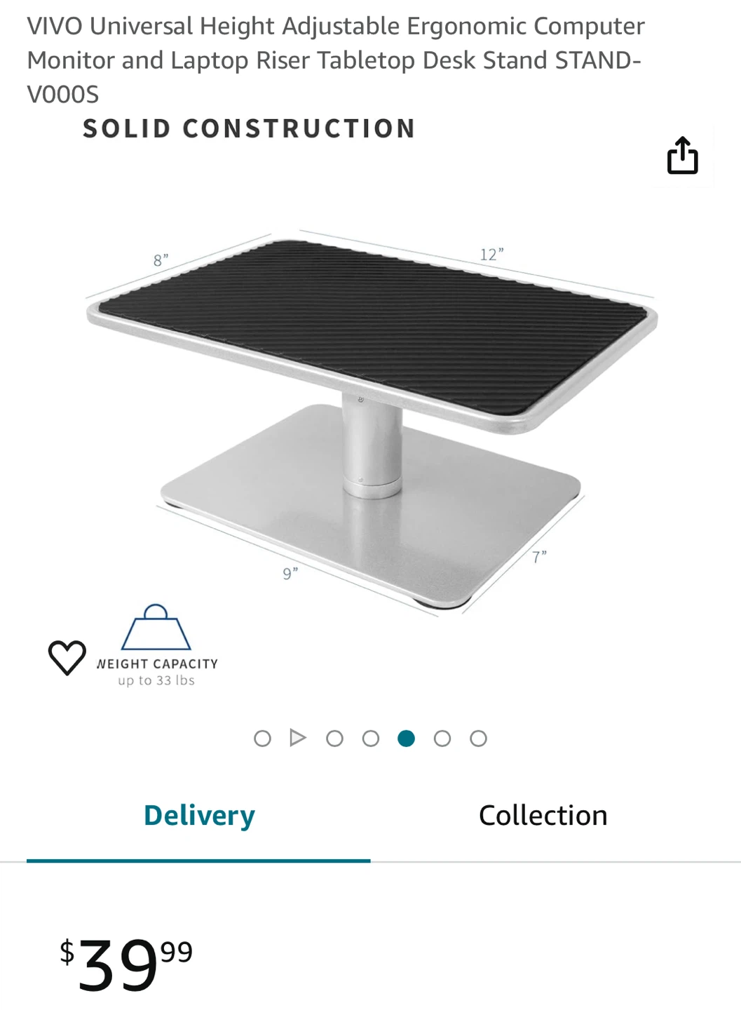VIVO Adjustable Monitor Riser STAND-V000S - photo 4