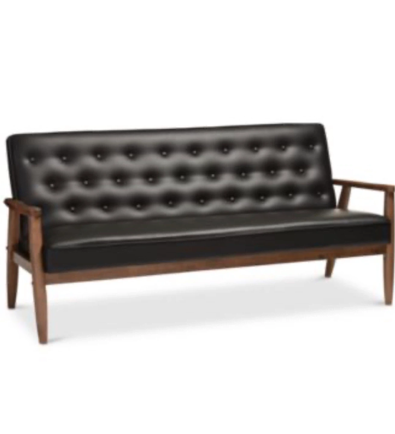 New Mid Century Modern Danish Brown 3 Seater Sofa - photo 4