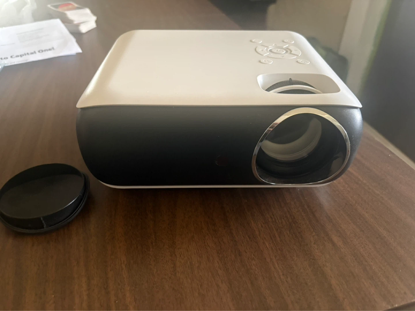 White and Black Portable Mini Projector