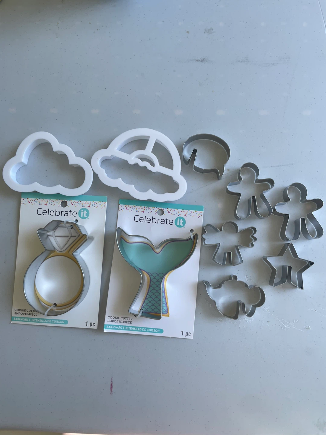 Celebrate It Cookie Cutters - Ring, Mermaid Tail, Cloud, Rainbow