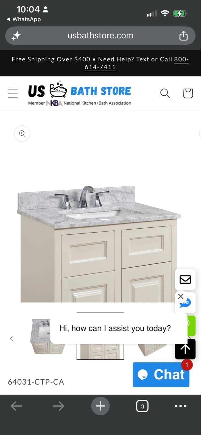 New US Bath Store Vanity with Marble Top - photo 5
