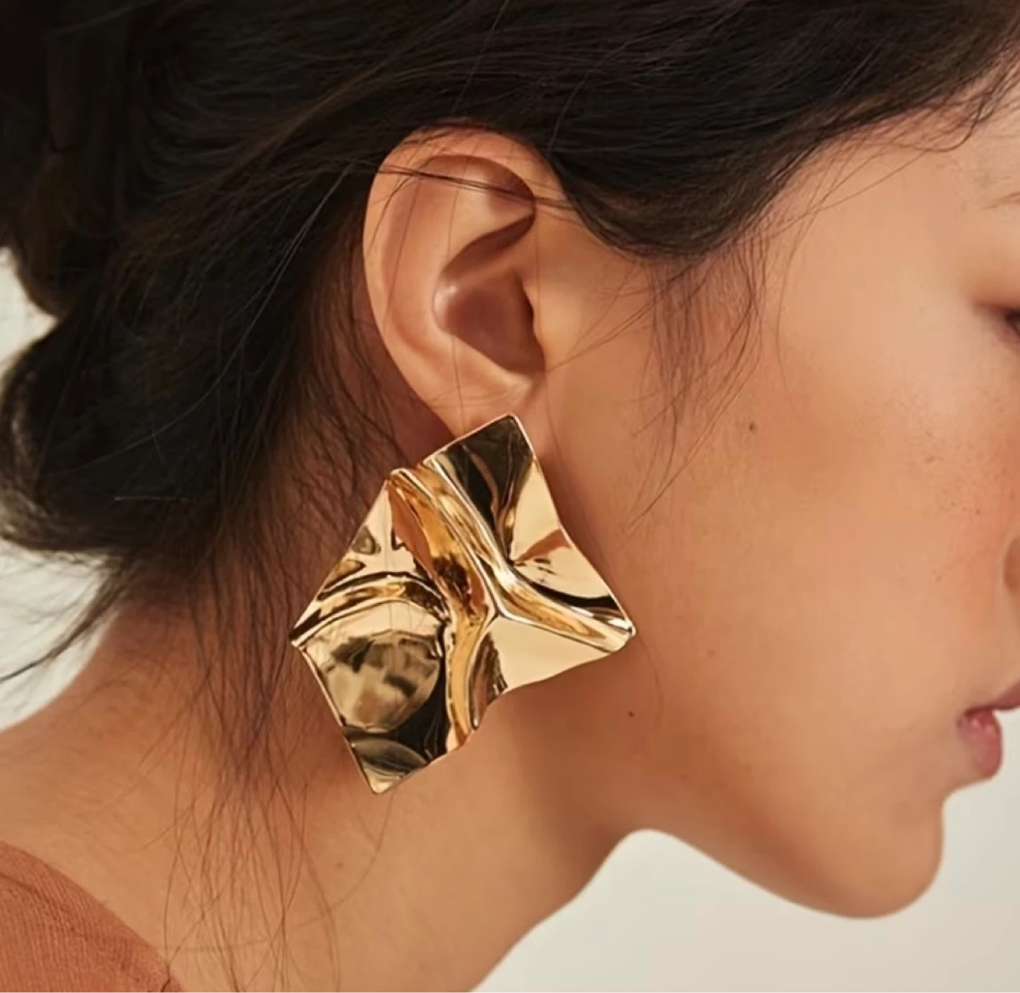 Modern Edge Gold Earring Set - photo 5