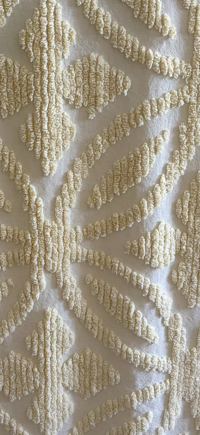 Yellow Chenille vintage bedspread with Fringe