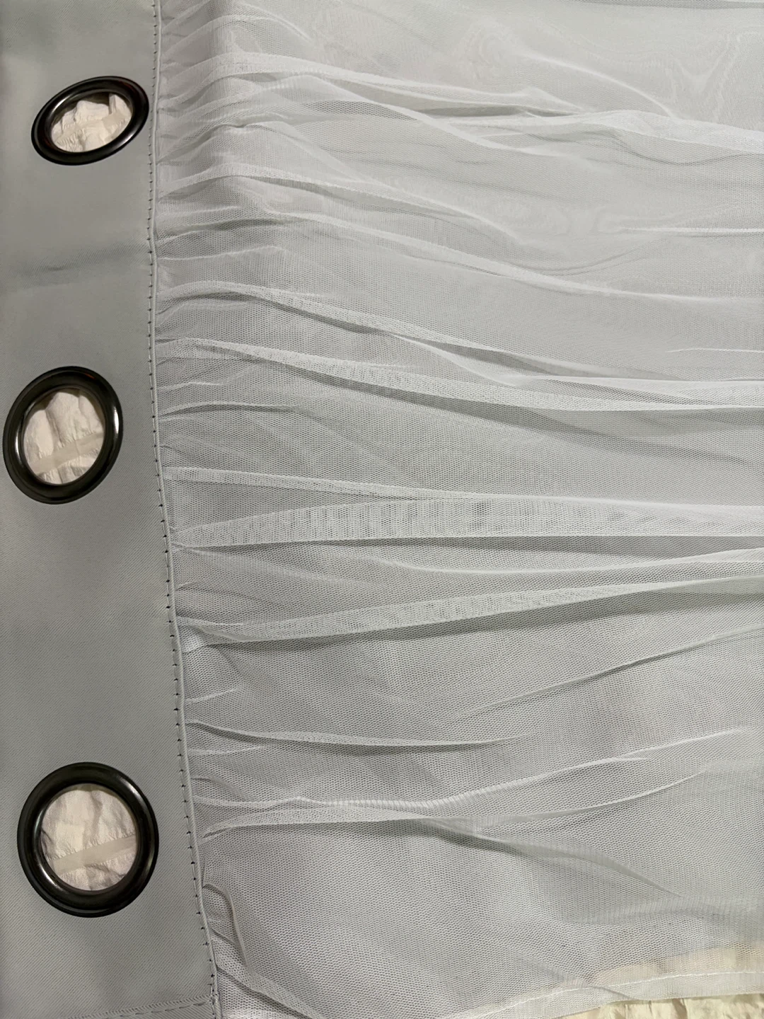 Grey Double-layer curtains (set of 2) - photo 3