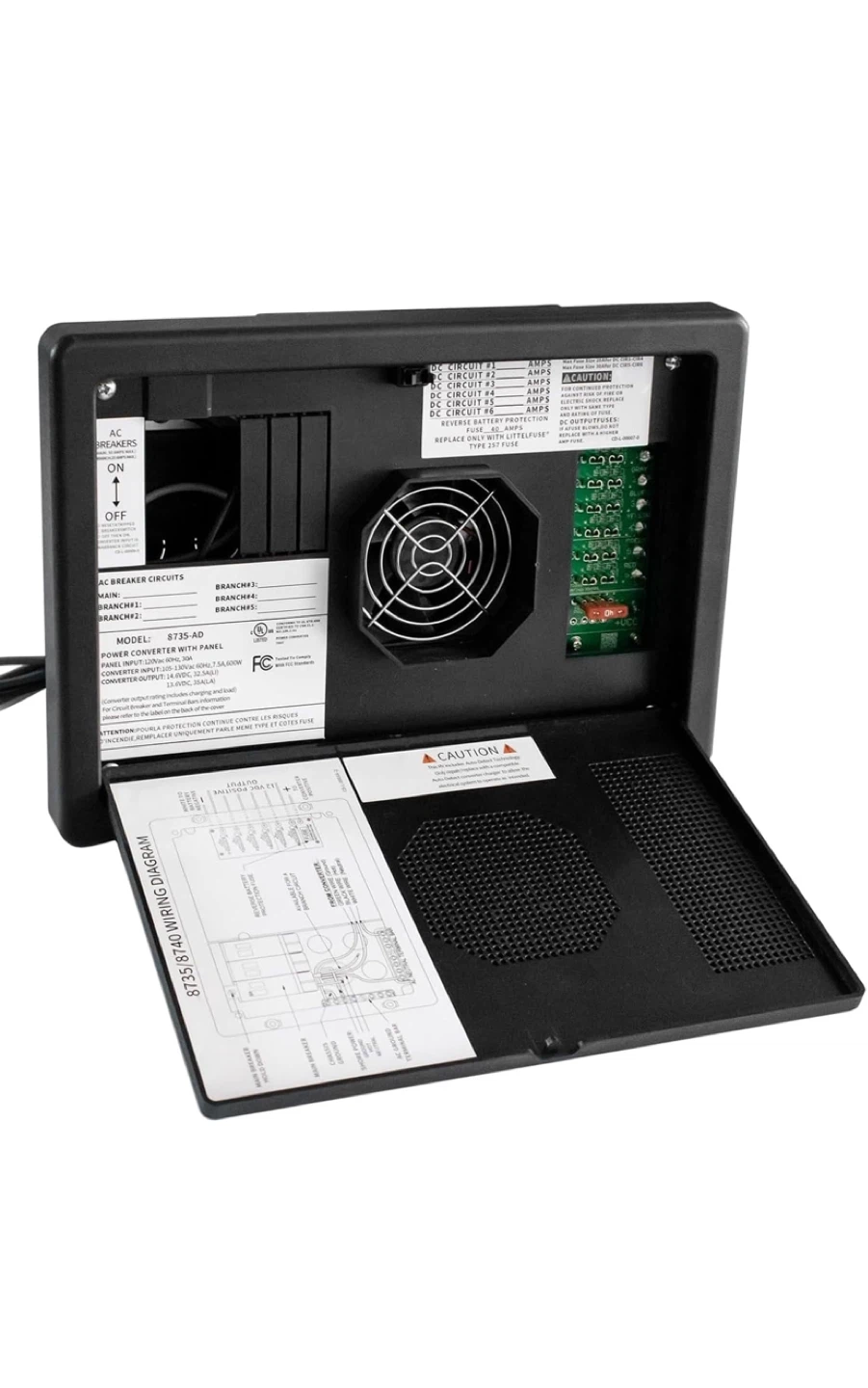 WF-8735-AD RV Power Converter with Panel