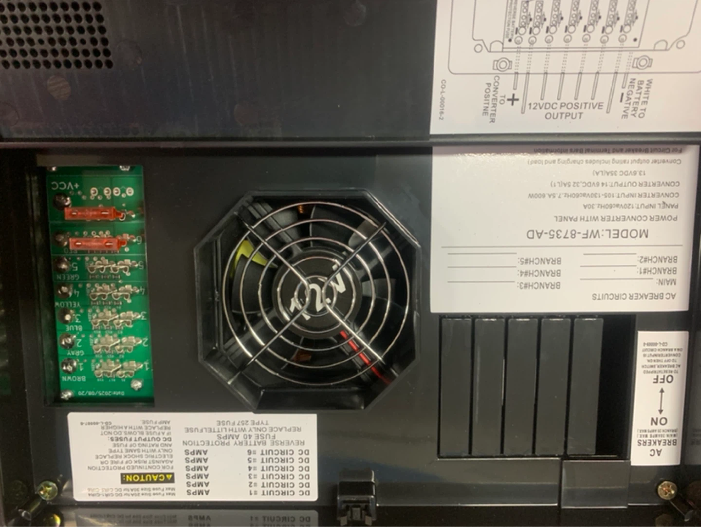 WF-8735-AD RV Power Converter with Panel - photo 3