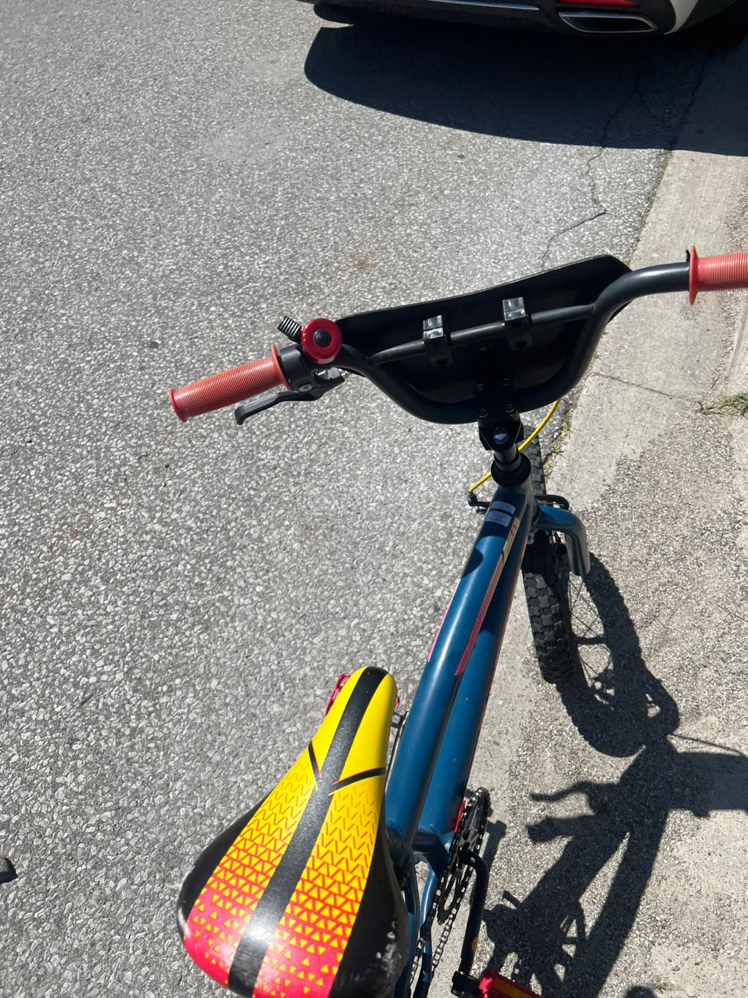 16” Blue BMX Bike with Yellow and Red Seat - photo 3