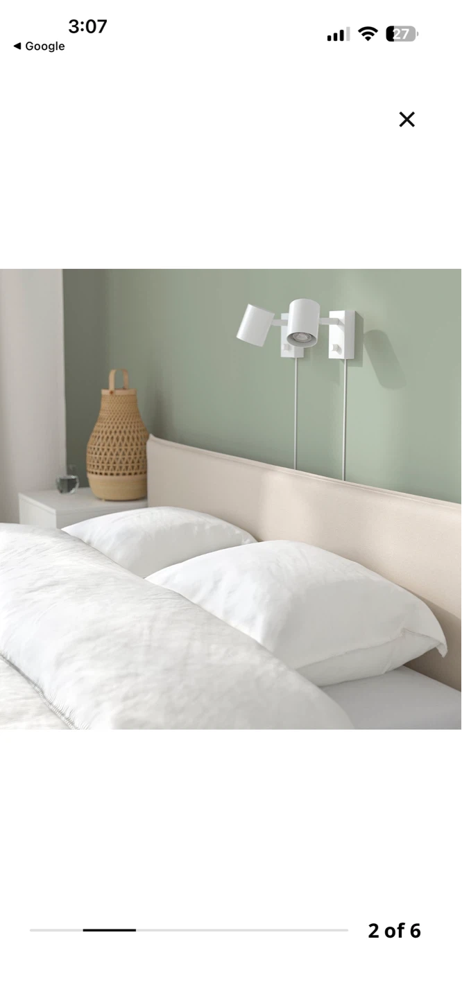 BNIB IKEA NYMÅNE Wall Lamps - White (2 Available) - photo 4