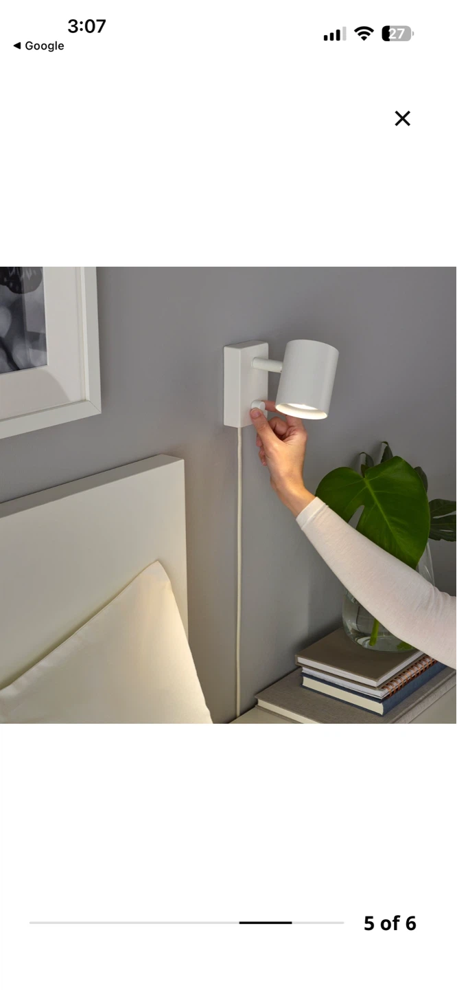 BNIB IKEA NYMÅNE Wall Lamps - White (2 Available) - photo 2