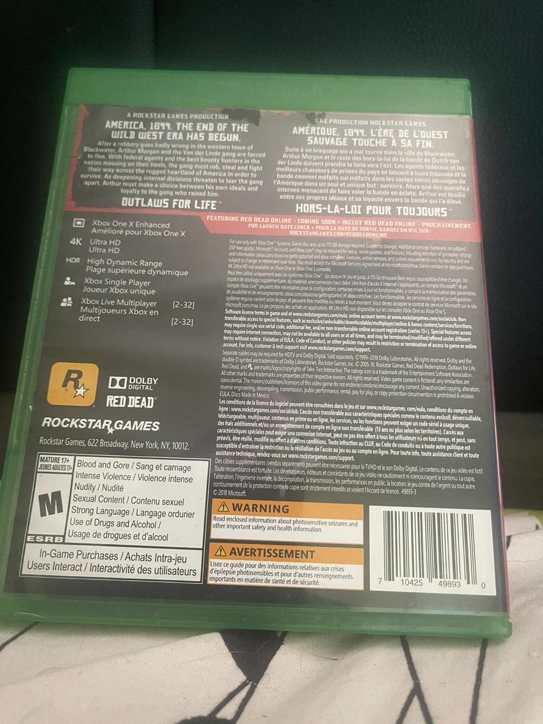 Red Dead Redemption 2 Xbox One Game - photo 2