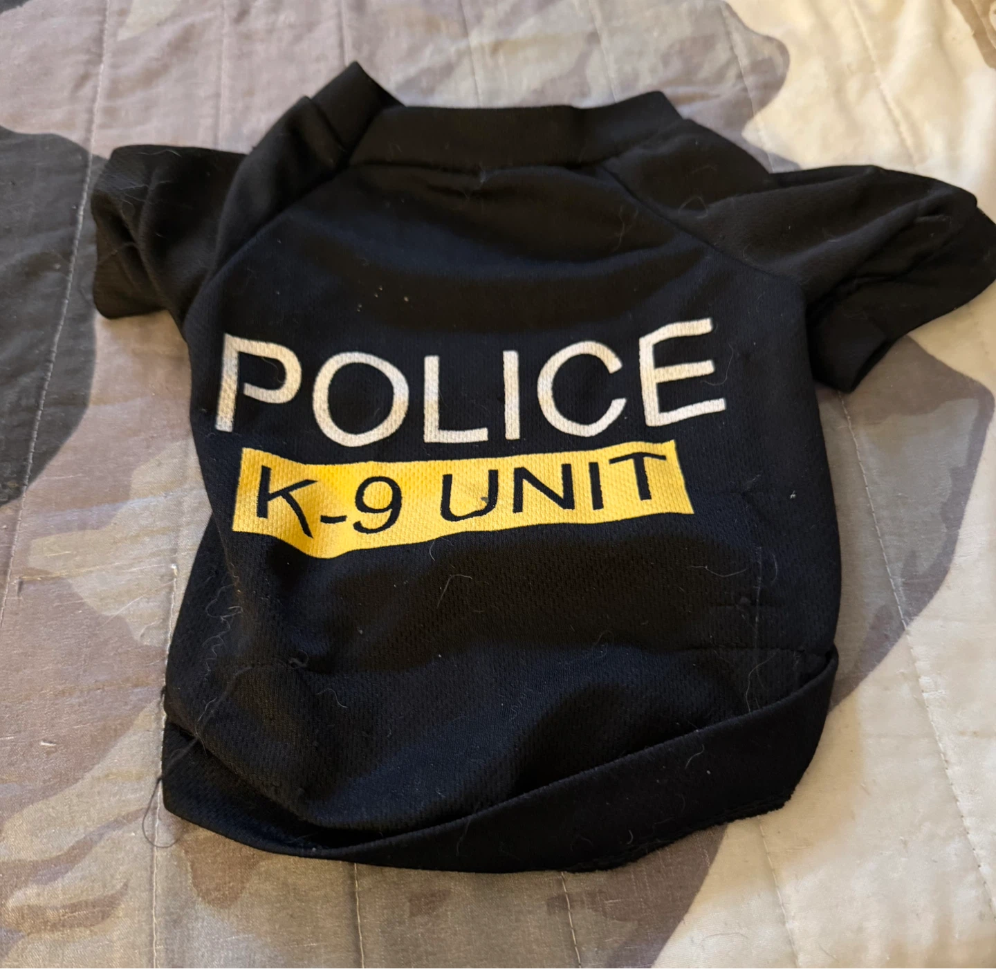 Black K-9 Unit Dog Shirt X.small