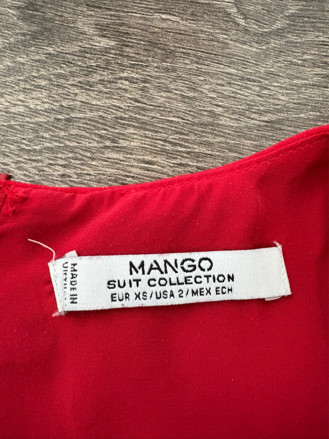 Mango Red V-Neck Dress - US size 2 - photo 2