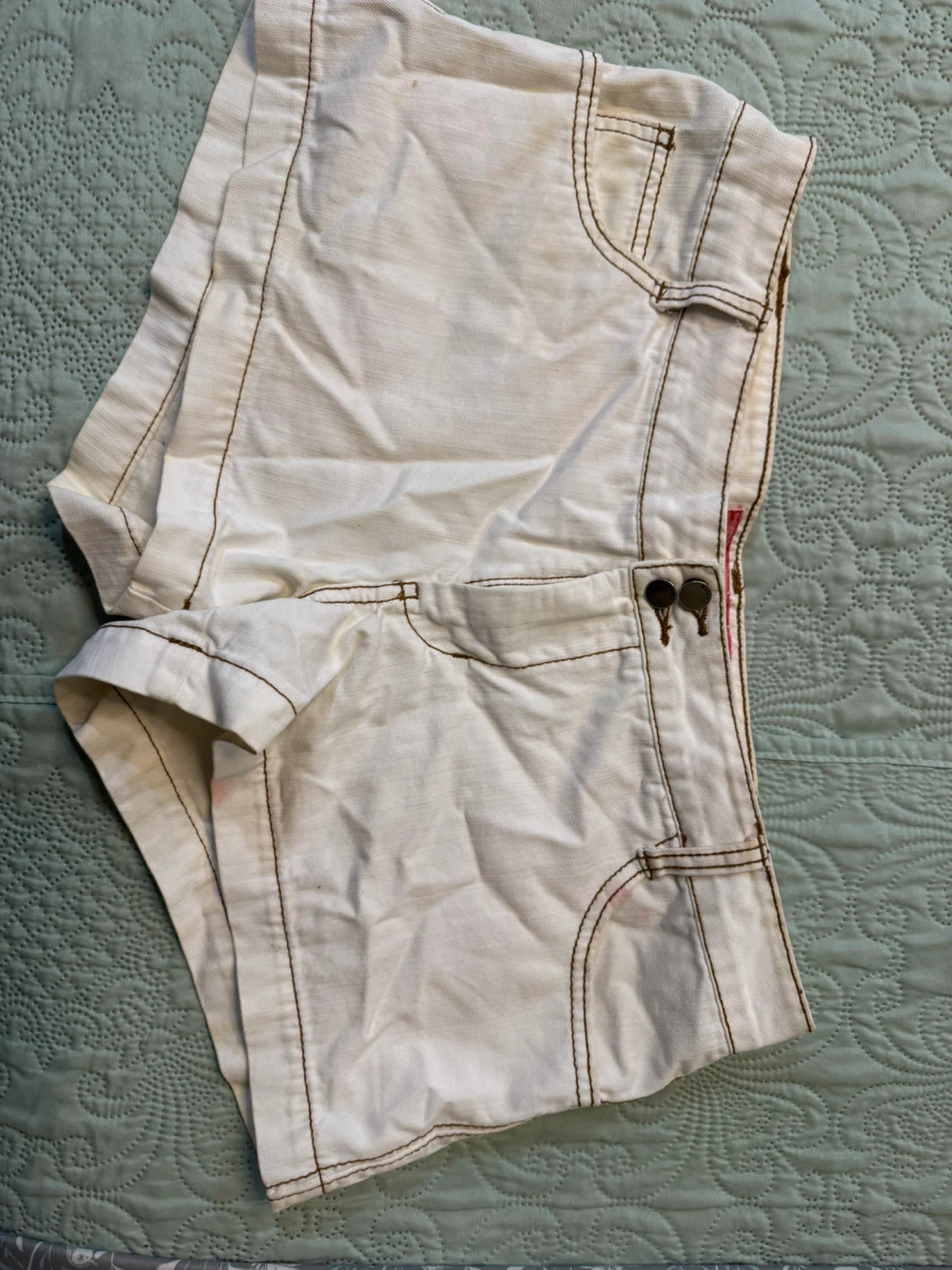 Mossimo Women White Denim Shorts Size 11