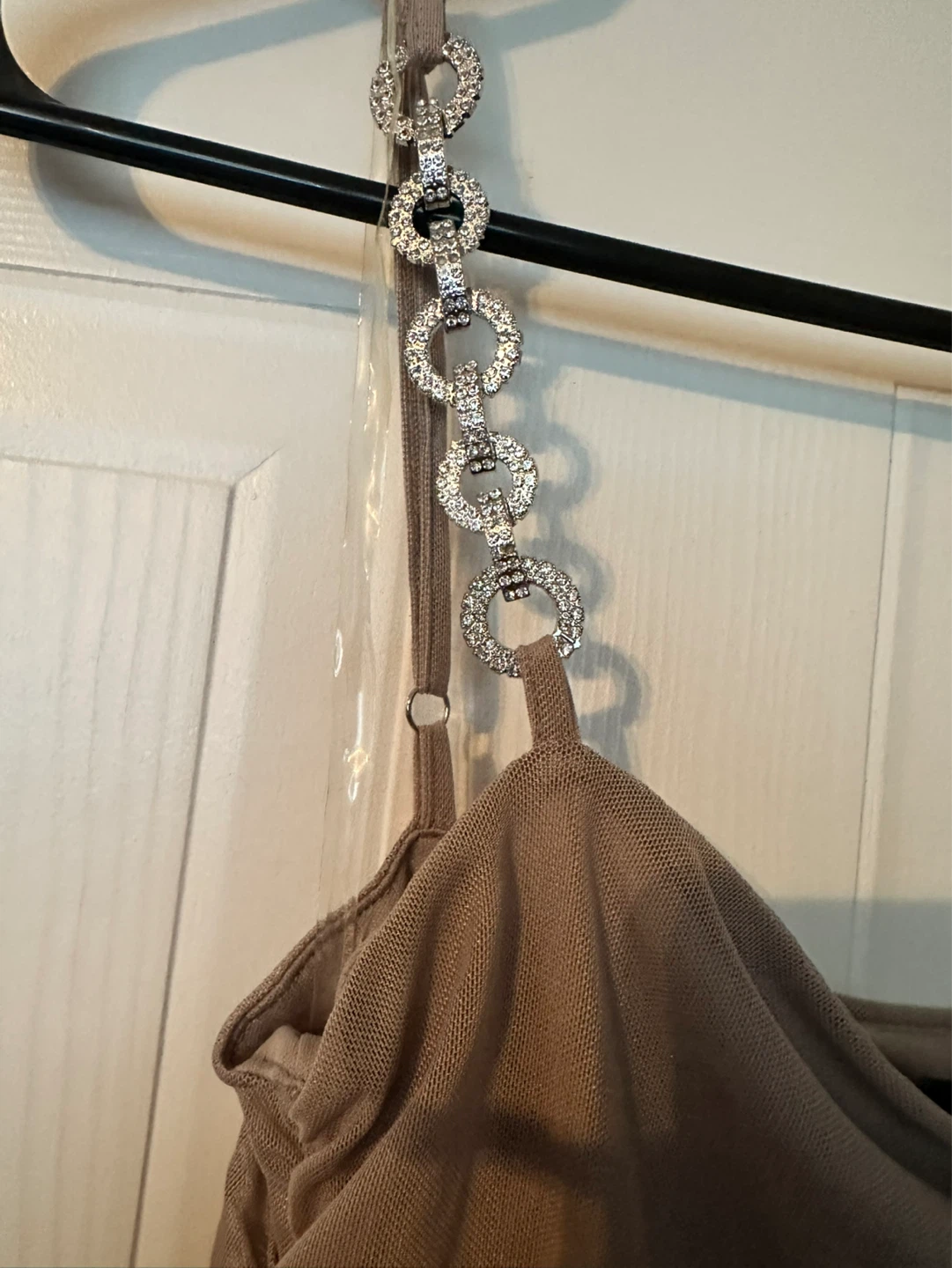 J is for Justify Ruched Rhinestone Tassel Dress (Small) - photo 3