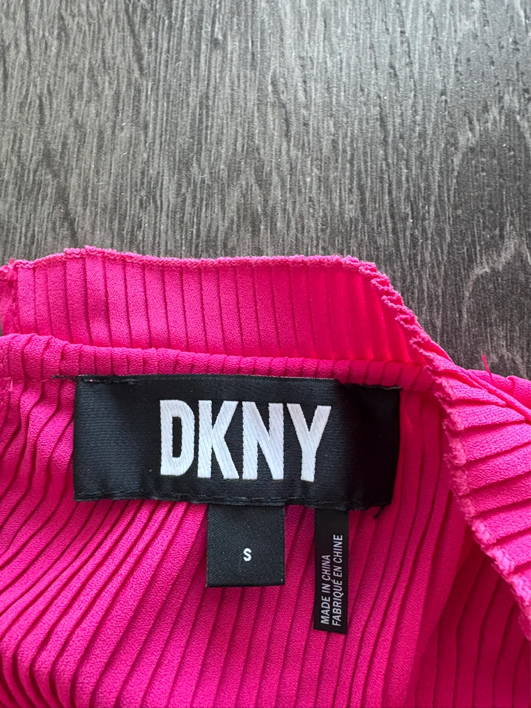 DKNY Women's Pink Ribbed Knit Top Size S - photo 2