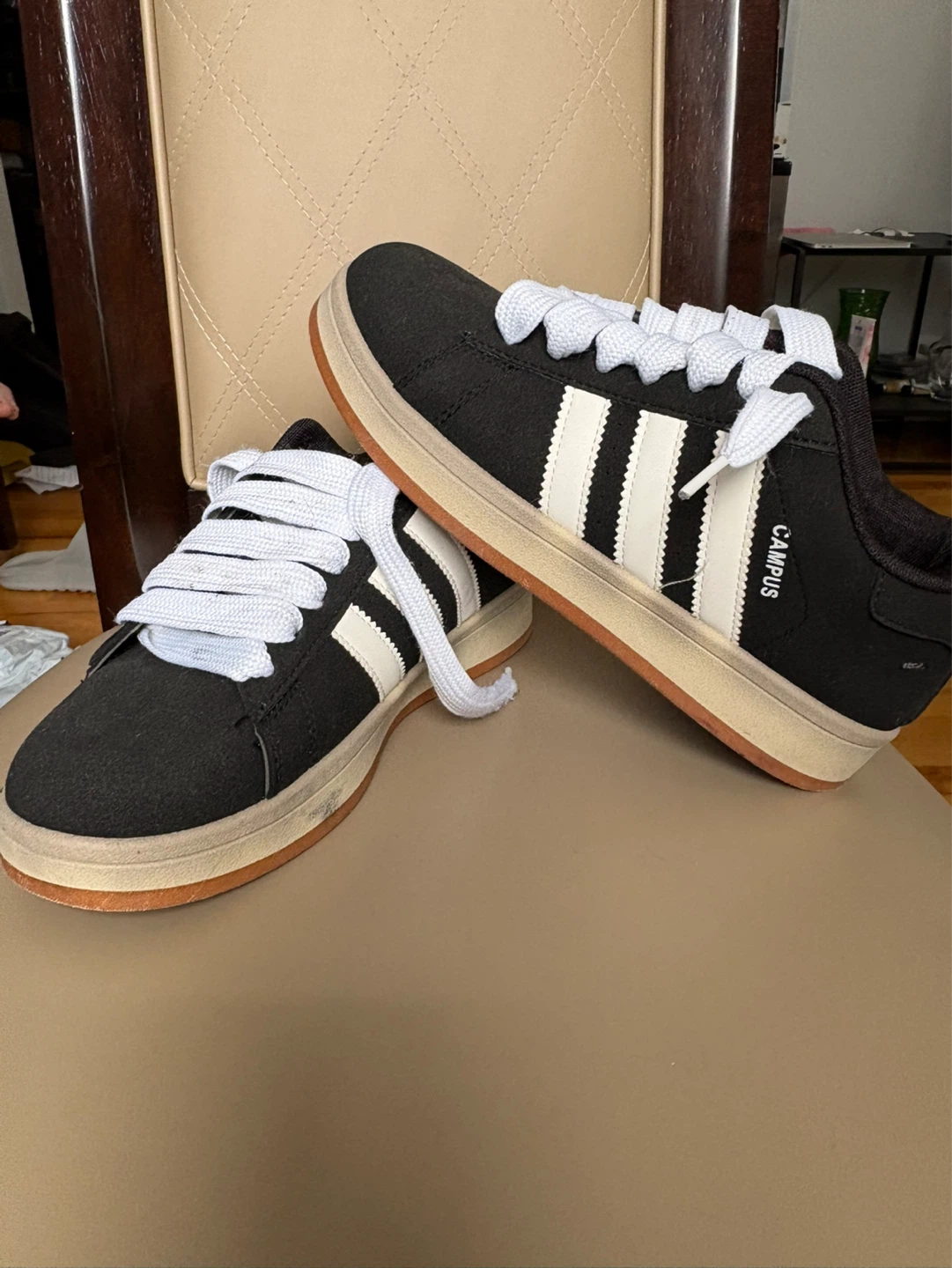 Adidas Campus Black White Sneakers - photo 2