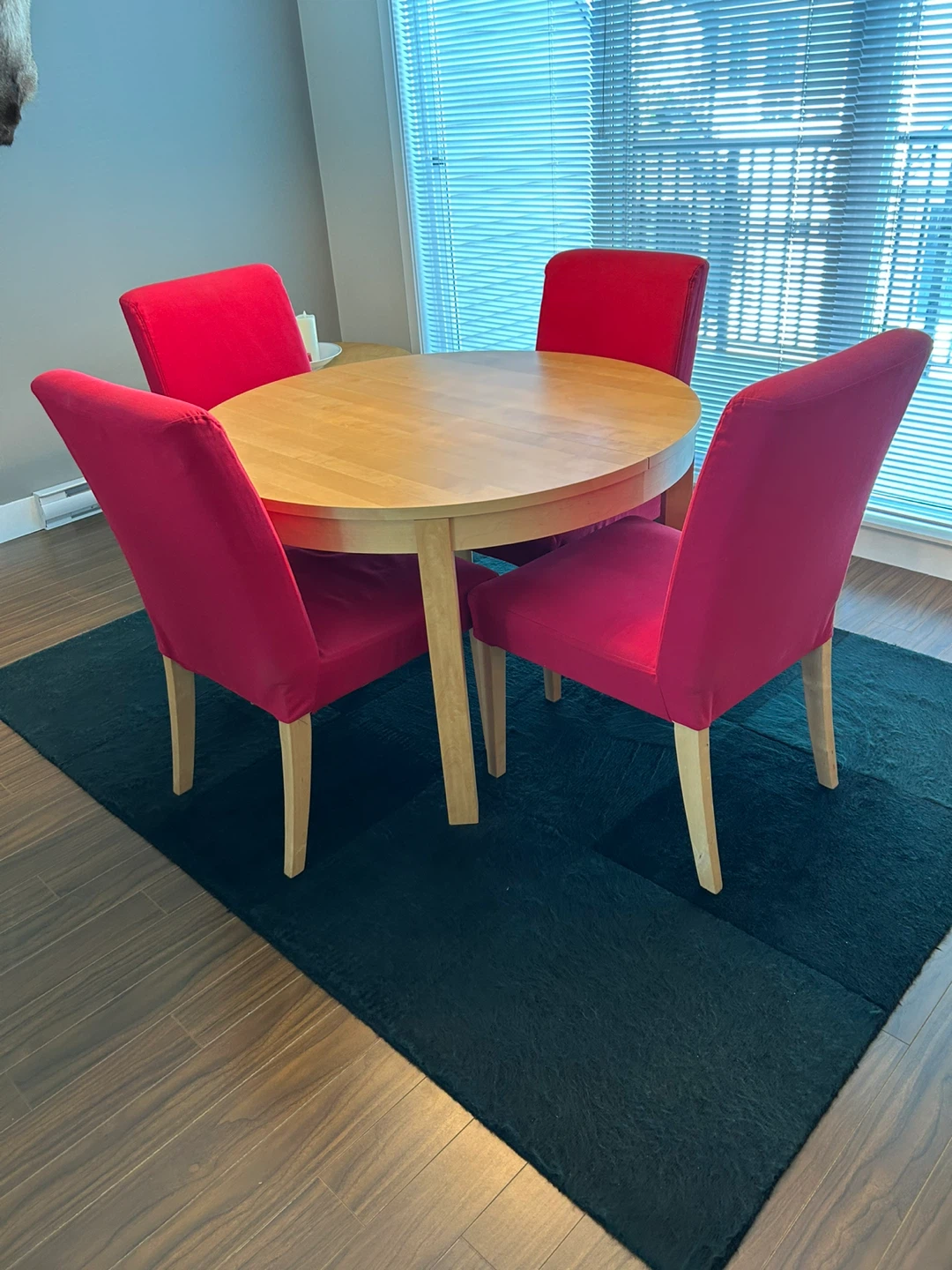 Oval Extendable Dining Table - Light Wood Finish