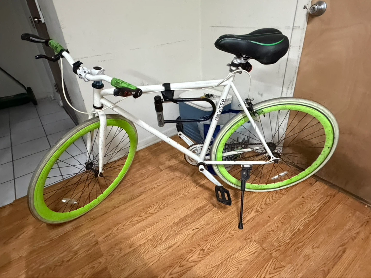 Ancheer Bike and Kryptonite lock