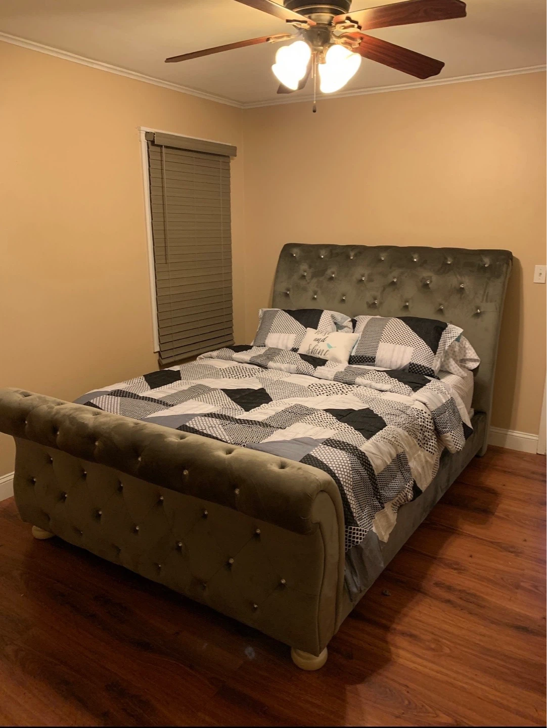 Velvet Tufted Bed Frame