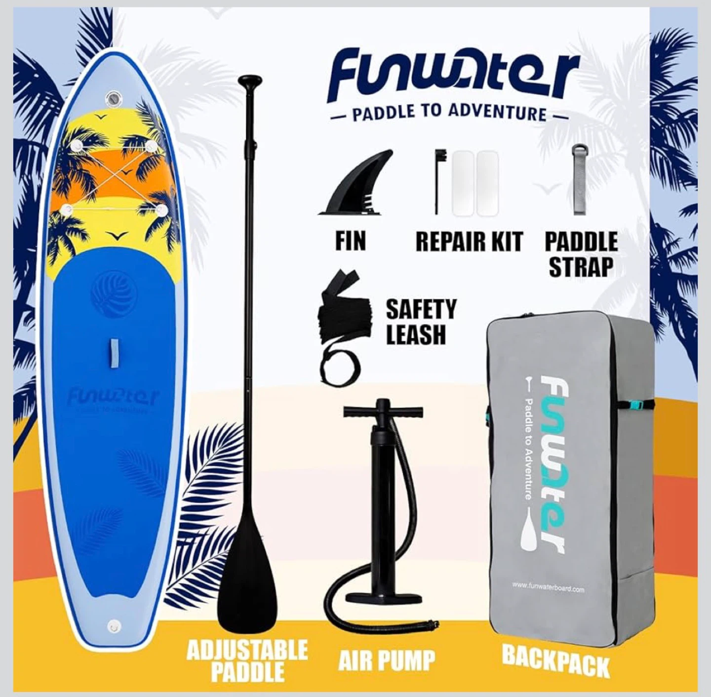 Brand New Funwater Inflatable Paddle Board - photo 5