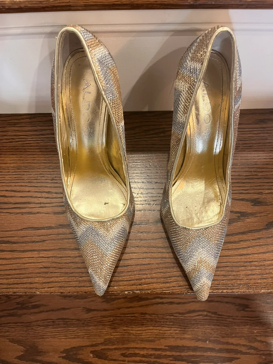 ALDO Gold & Silver Sparkle Heels