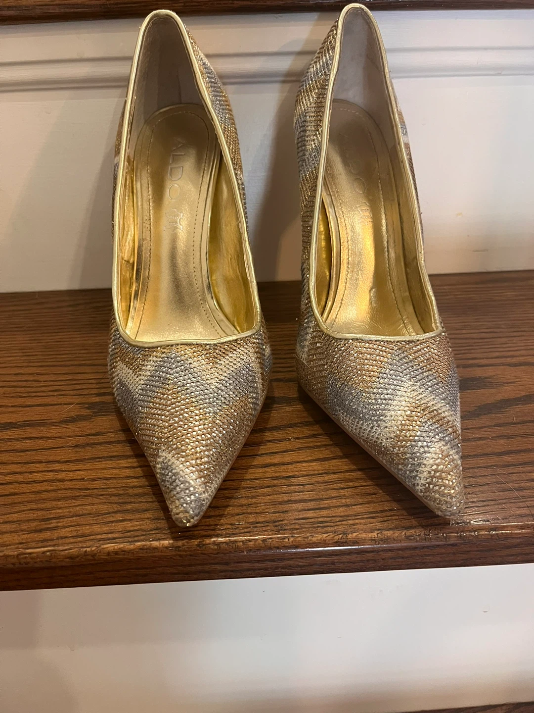 ALDO Gold & Silver Sparkle Heels - photo 2