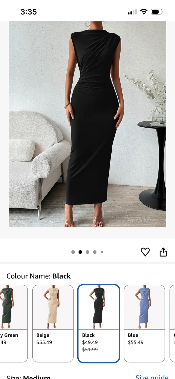 BTFBM Black Ruched Maxi Dress - photo 2