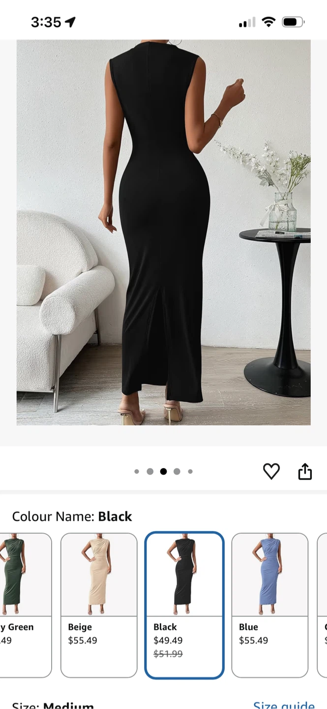 BTFBM Black Ruched Maxi Dress - photo 4