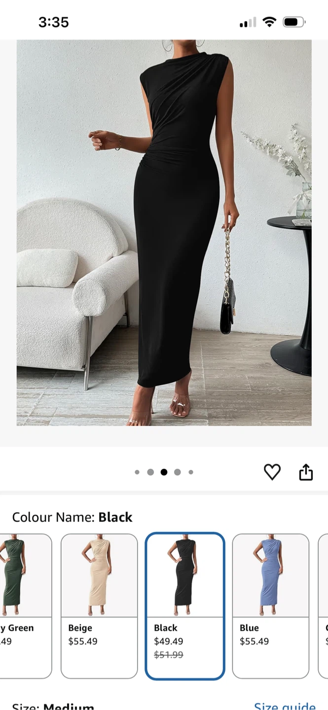 BTFBM Black Ruched Maxi Dress - photo 3