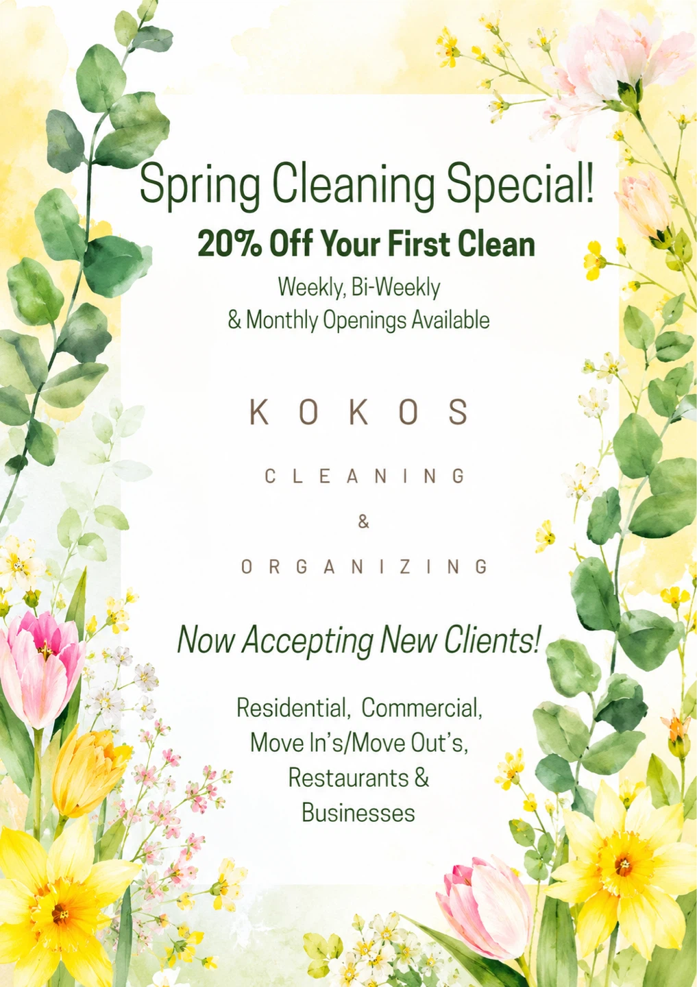 KOKOS Cleaning & Organizing Services