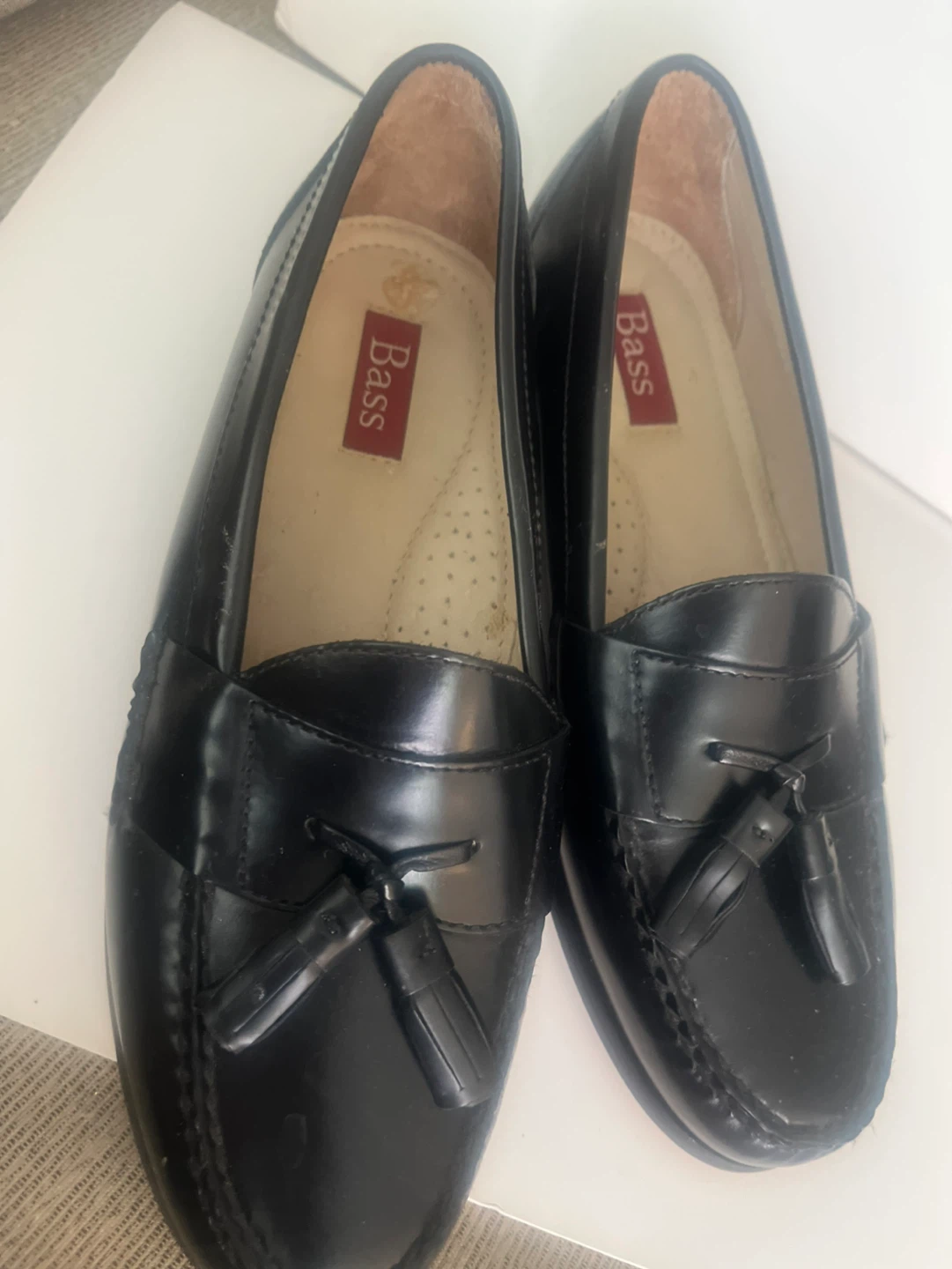 Bass Black Leather Tassel Loafers - Bathurst Bloor - photo 3