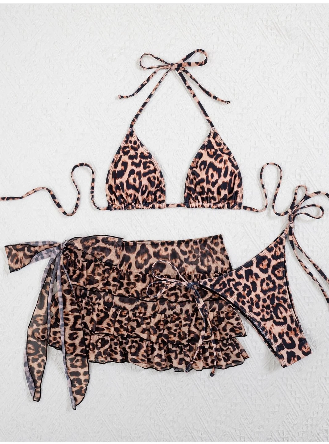 Leopard Print Bikini with Skirt - photo 4