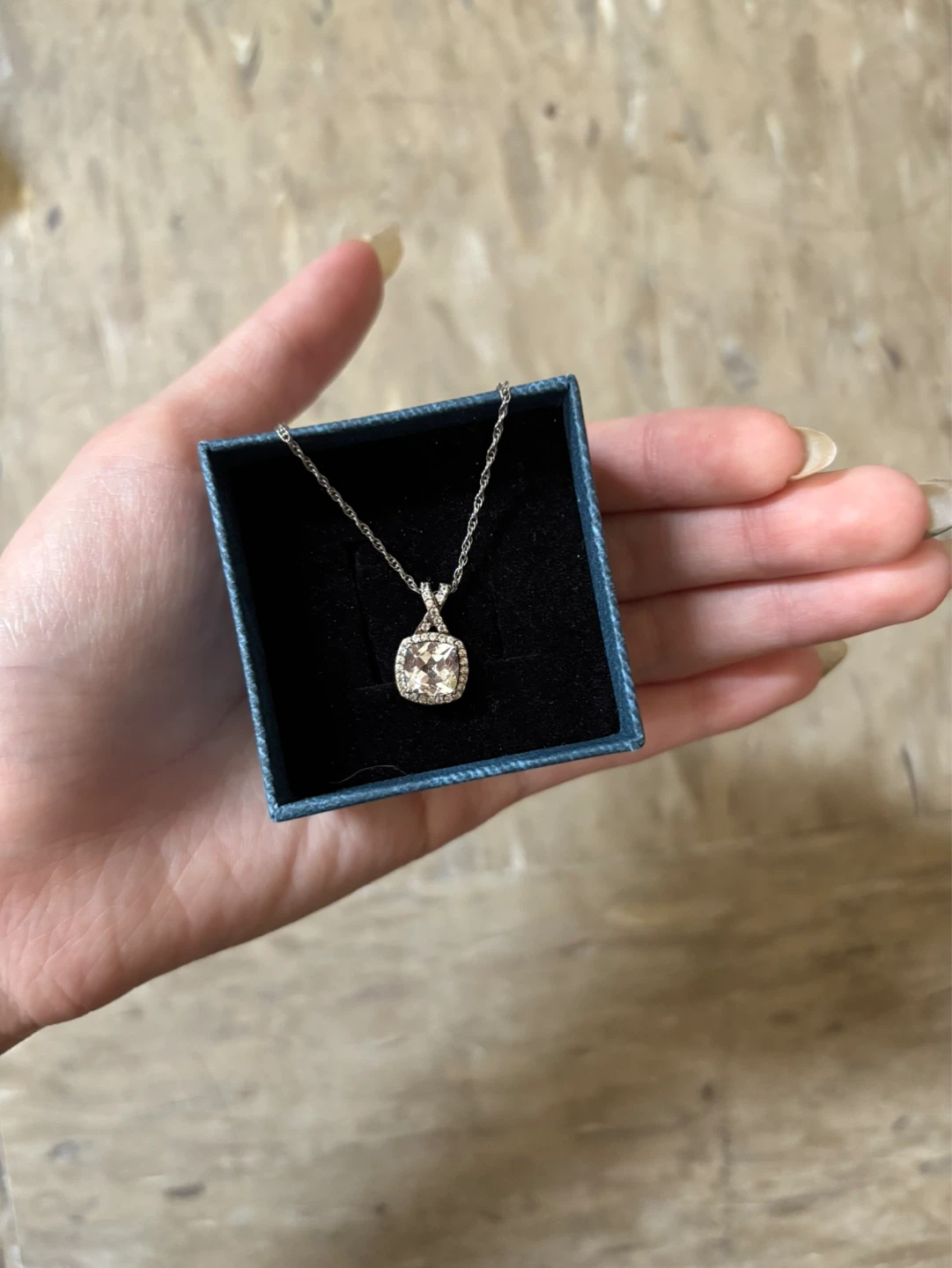 Cushion Cut Pendant Necklace