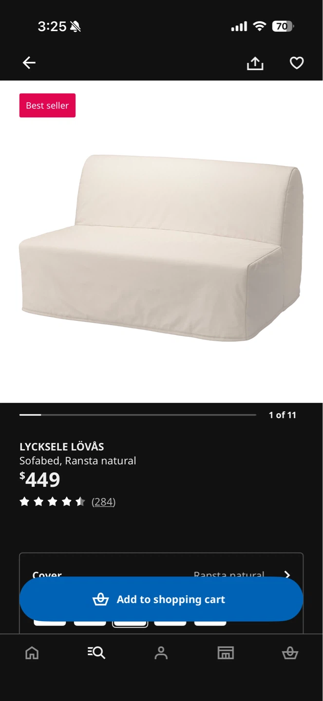 IKEA Sofa Bed for Sale (Moving Sale)