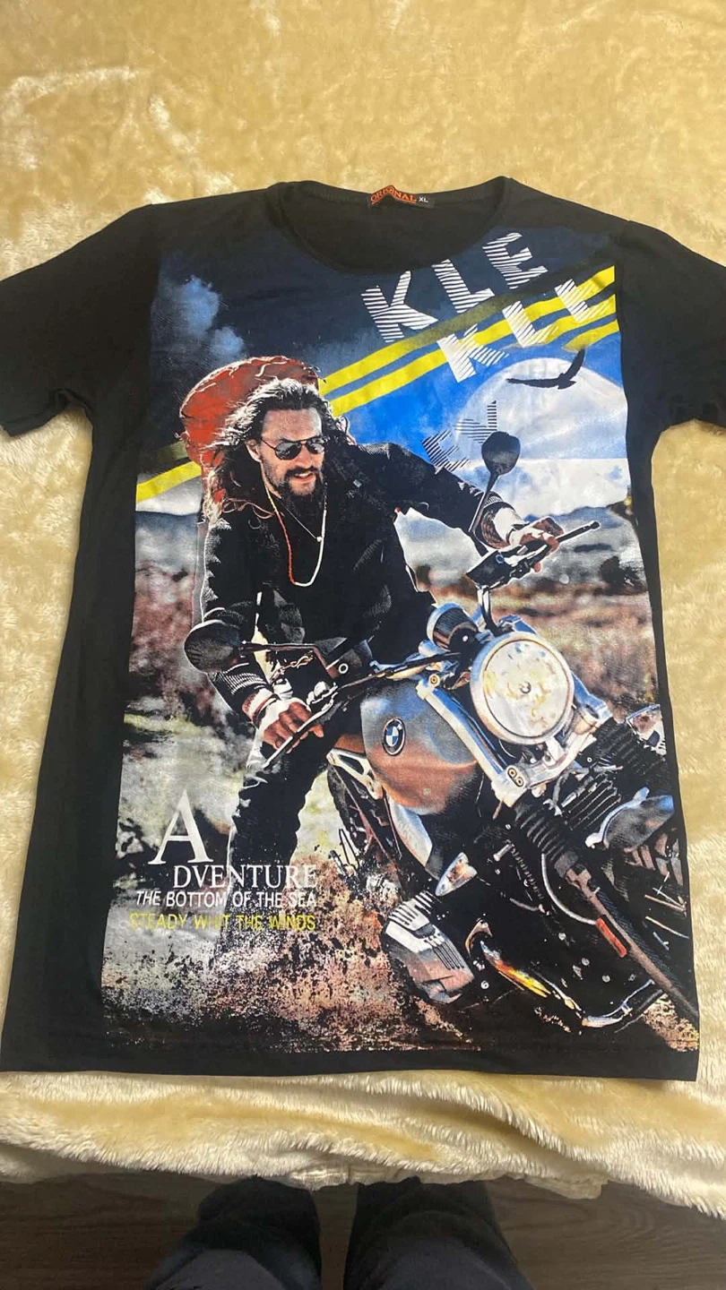 Jason Momoa BMW Motorcycle Graphic Tee Black