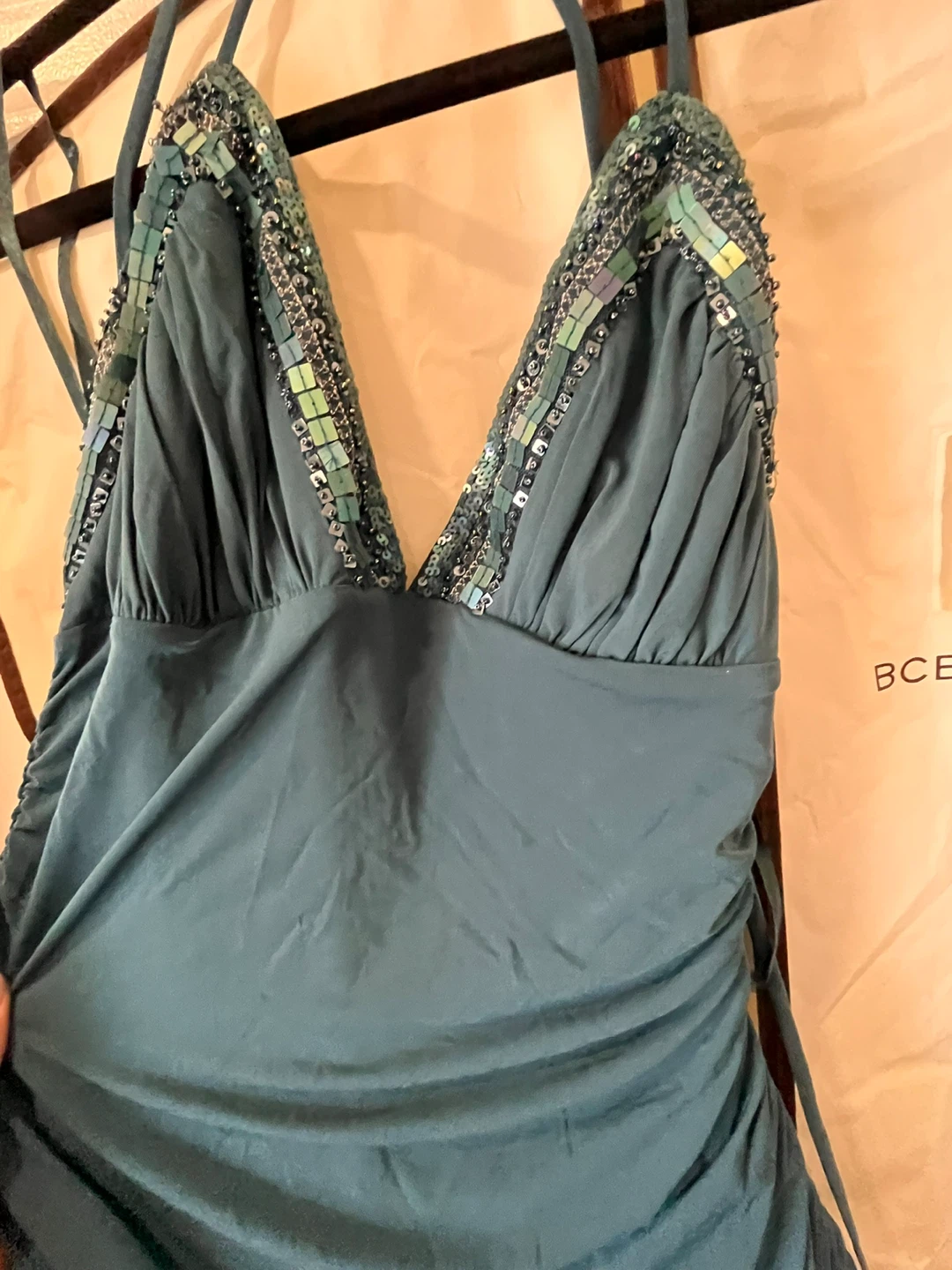 BCBG Max Azria Beaded Halter Dress - photo 3