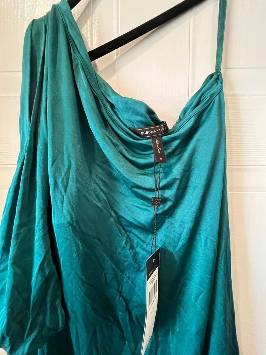 BCBGMAXAZRIA One-Shoulder Teal Dress - photo 5