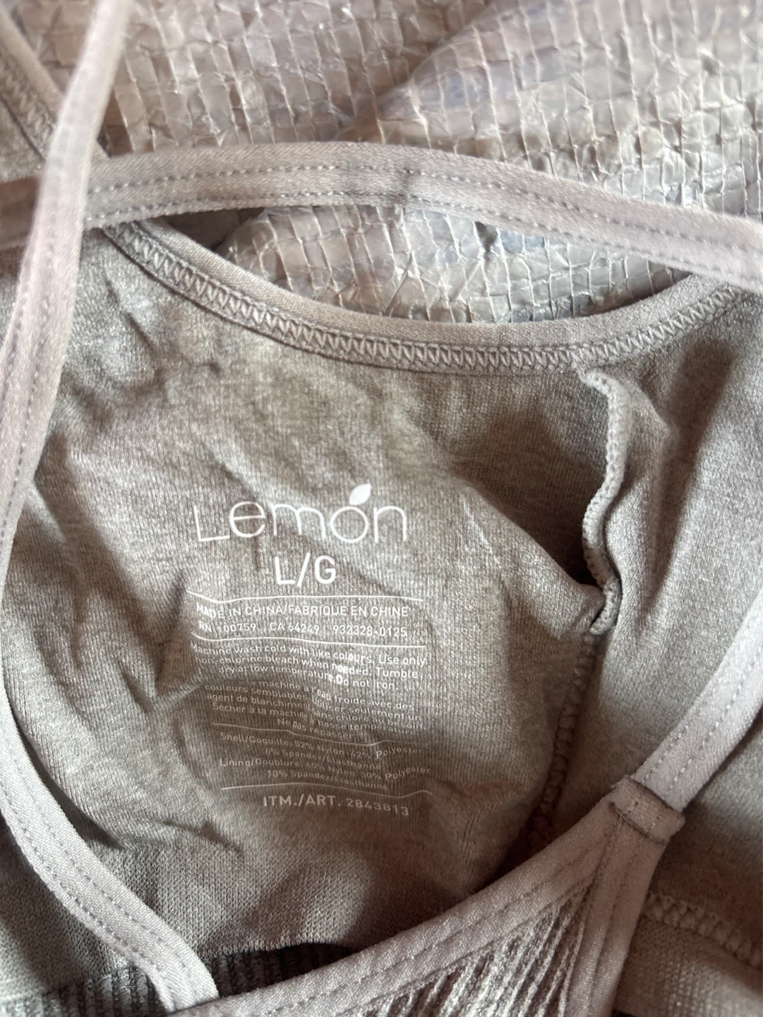 Lemon Ribbed sports bra (2) - Black & Grey - photo 2