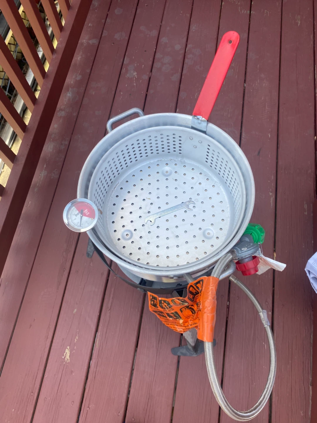 Aluminum Turkey Fryer Pot with Burner and Thermometer - photo 4