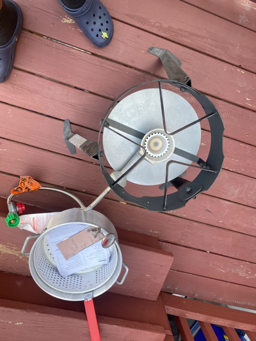 Aluminum Turkey Fryer Pot with Burner and Thermometer - photo 3