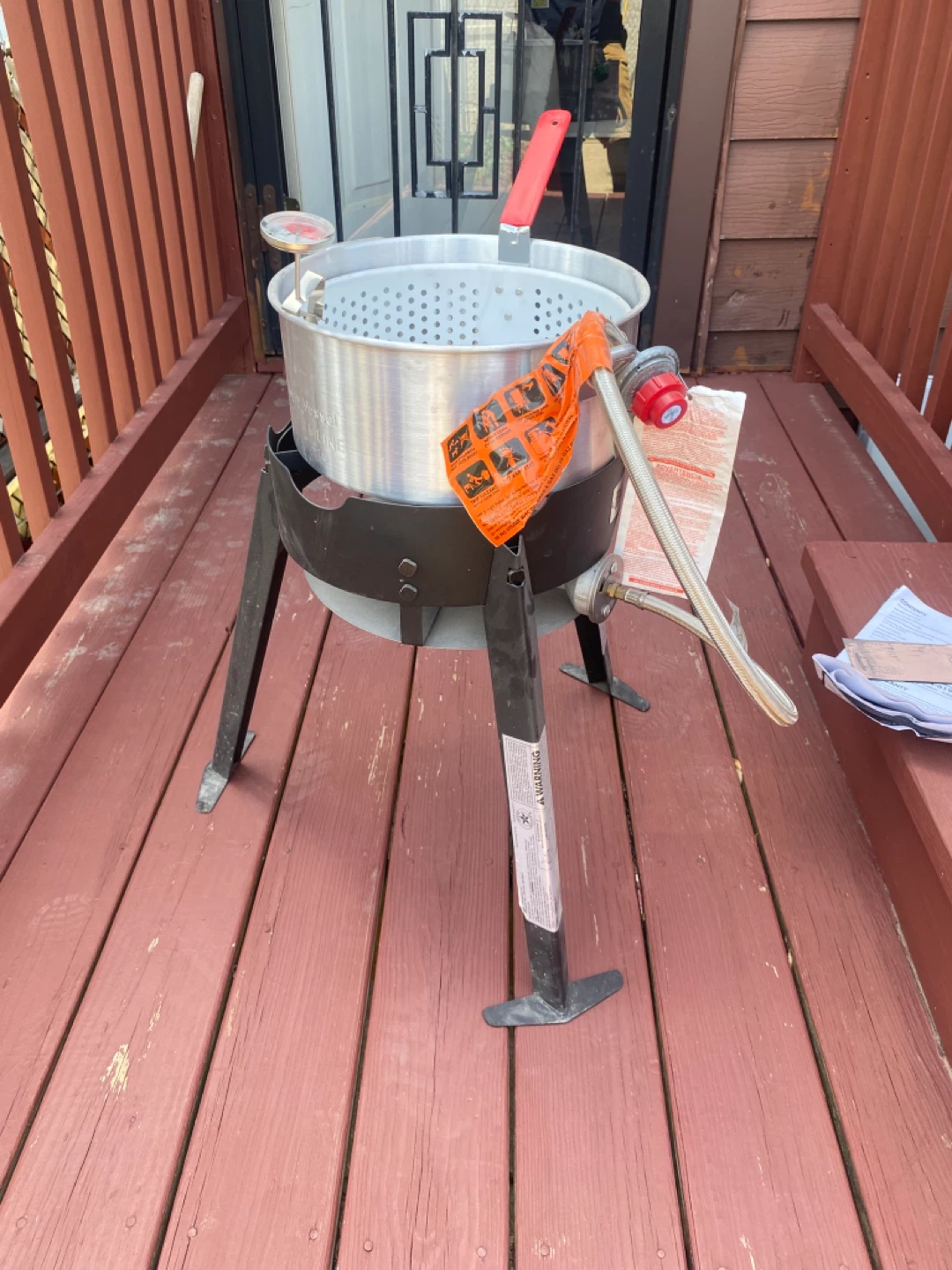 Aluminum Turkey Fryer Pot with Burner and Thermometer - photo 2