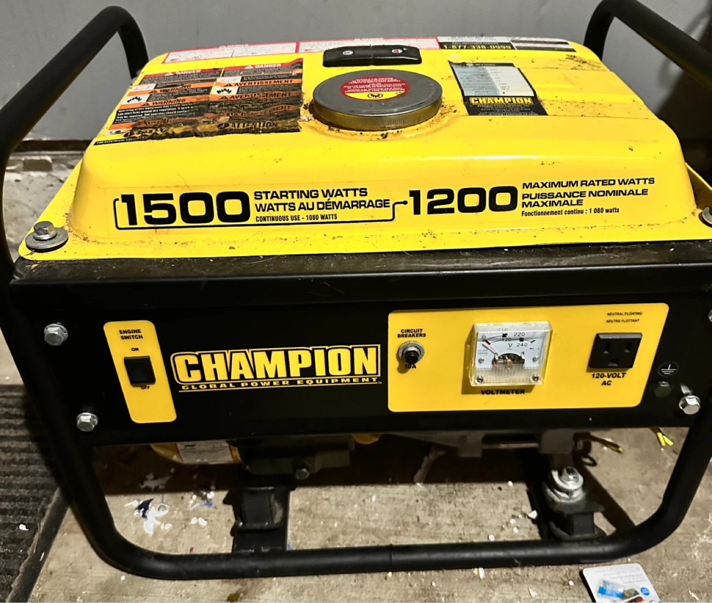Champion 1500 Starting Watts Generator