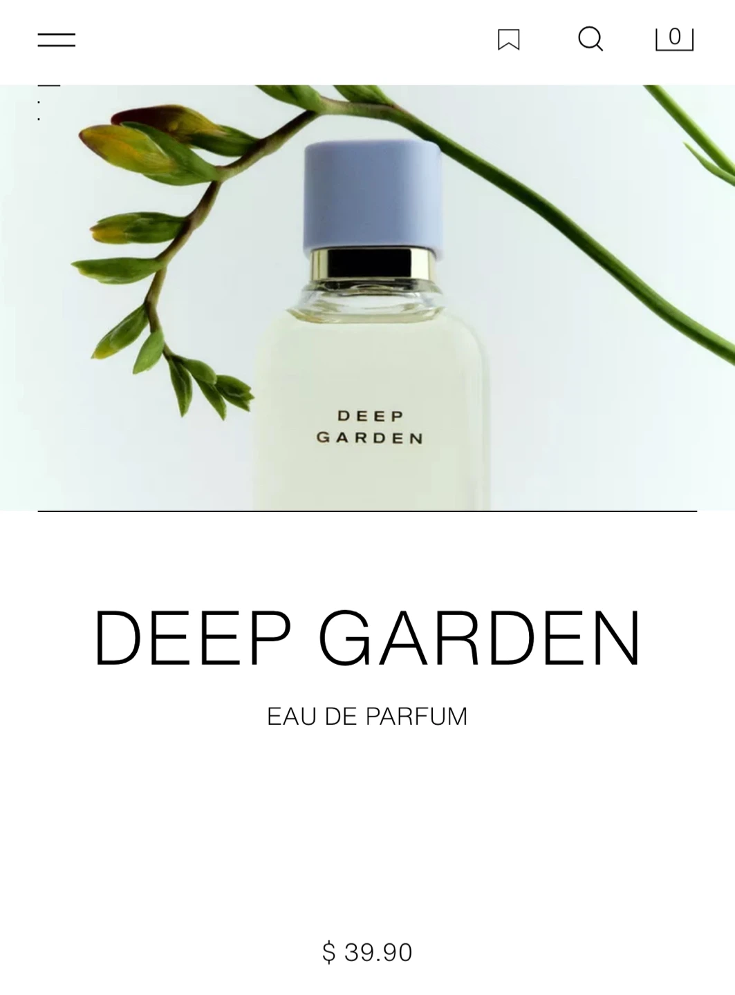 Zara Deep Garden Eau de Parfum