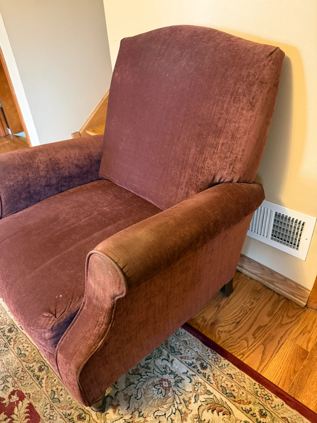 Purple Upholstered Armchair - photo 4