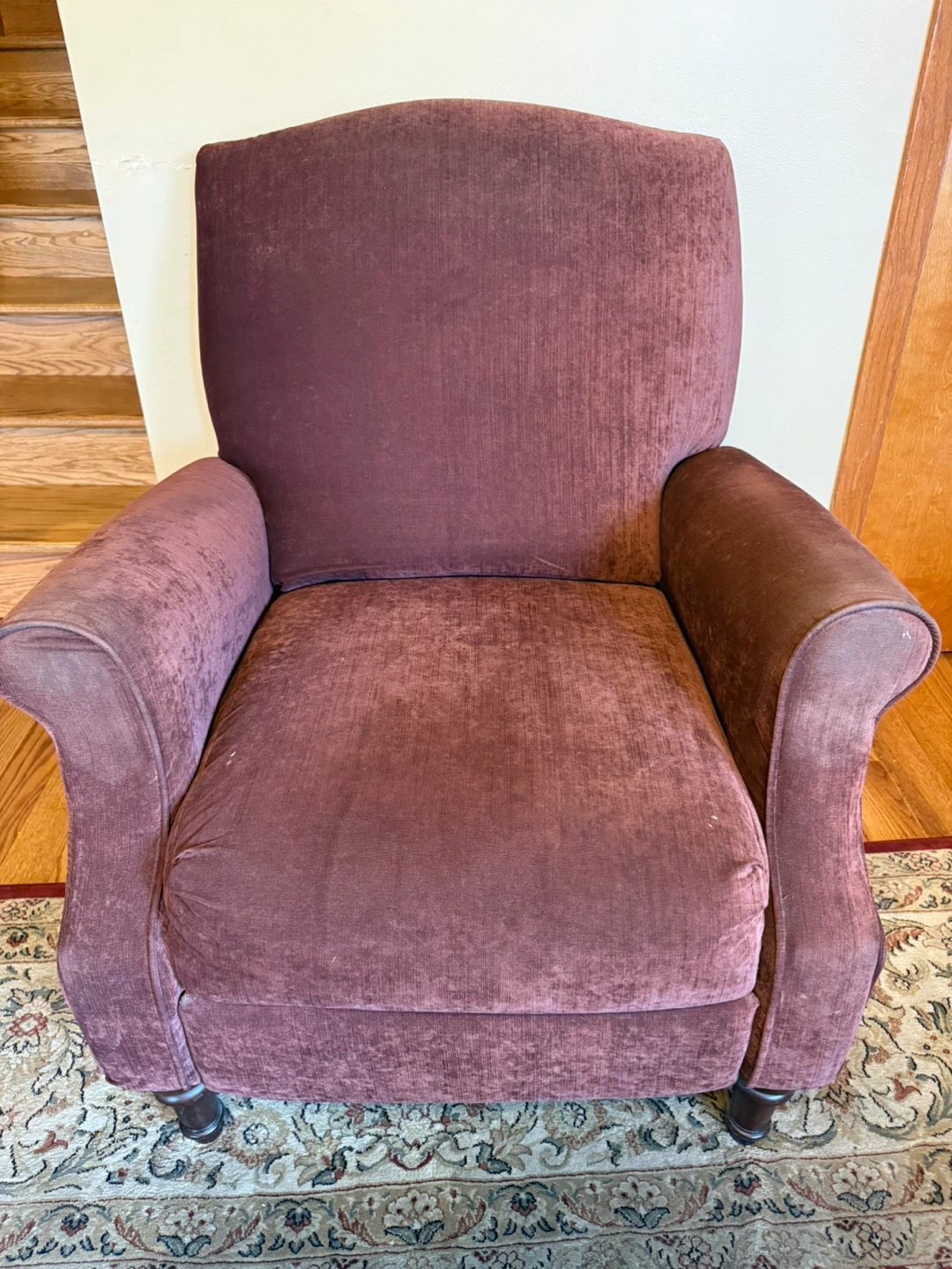 Purple Upholstered Armchair