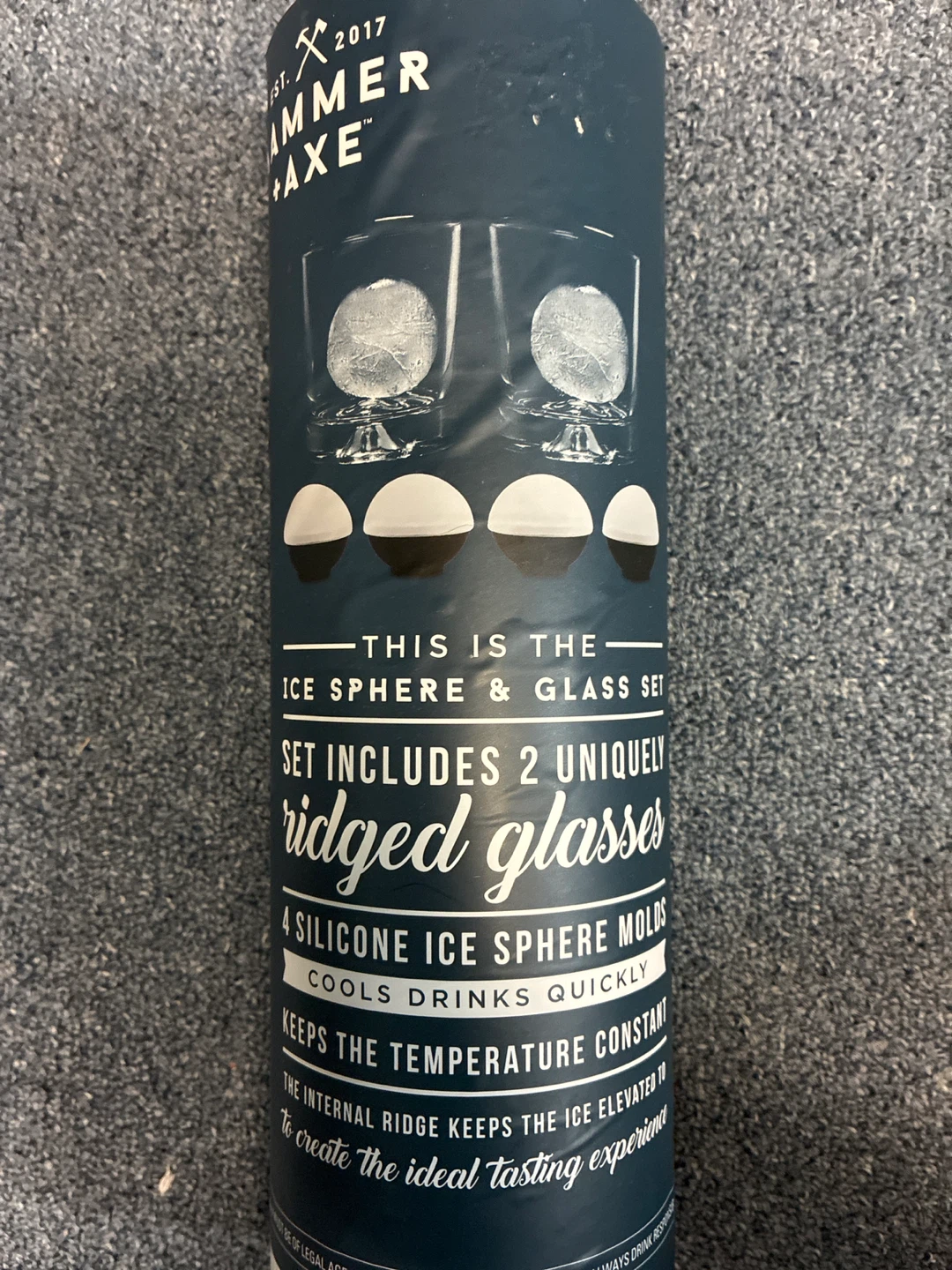 Hammer + Axe Ice Sphere & Glass Set