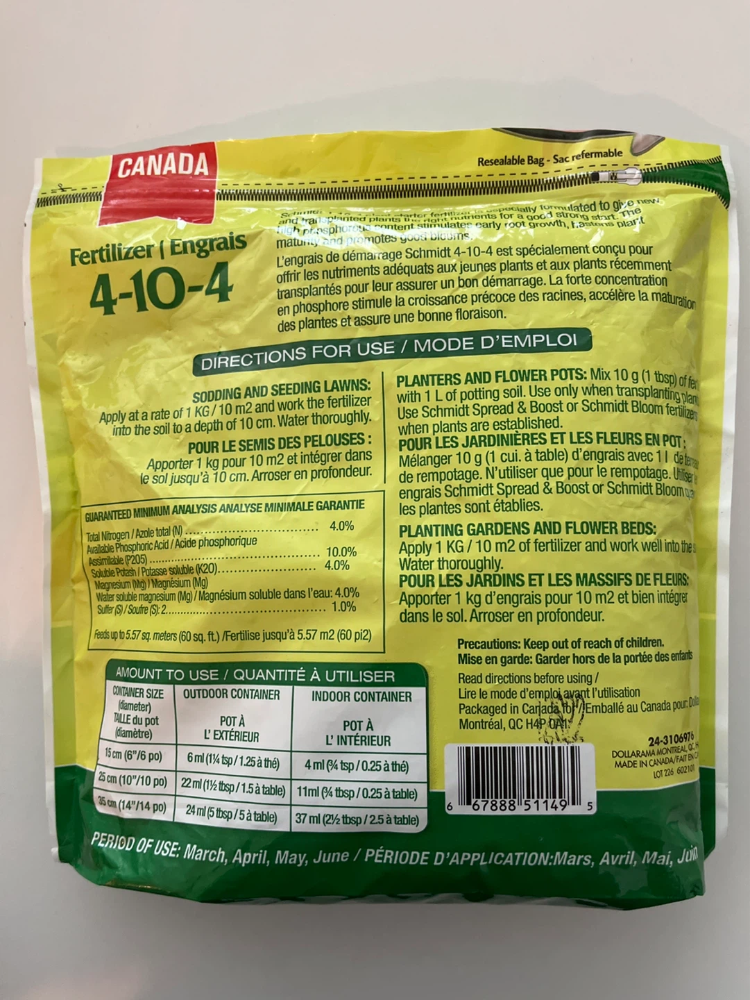 Free Plant Starter Fertilizer 4-10-4 - photo 2